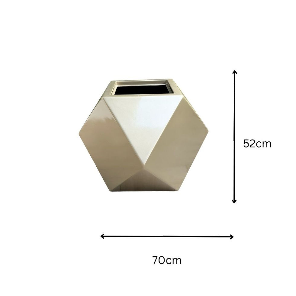 Thumbnail: Dice Fibreglass Pot - Gold