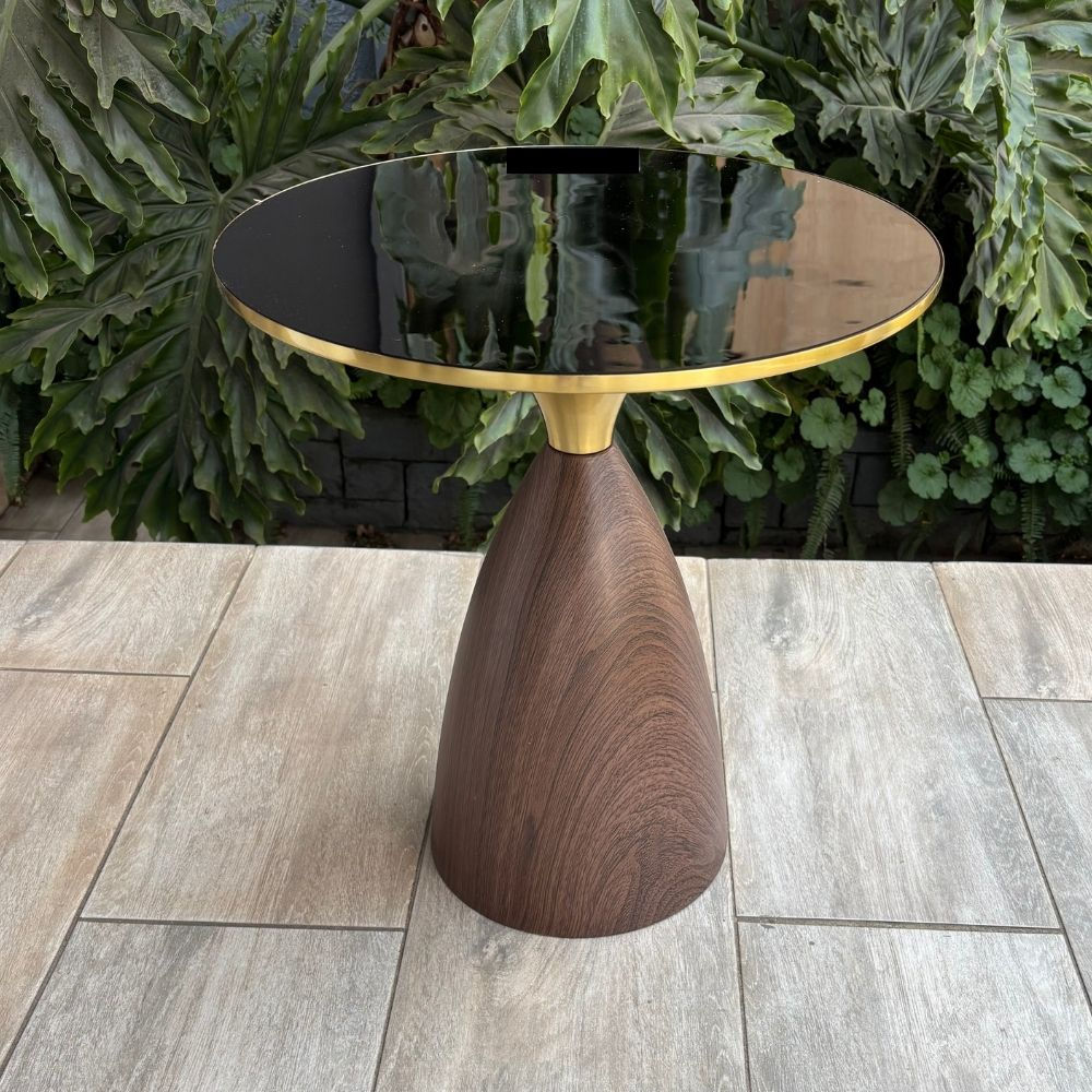 Acrylic Top Side Table with Steel Base