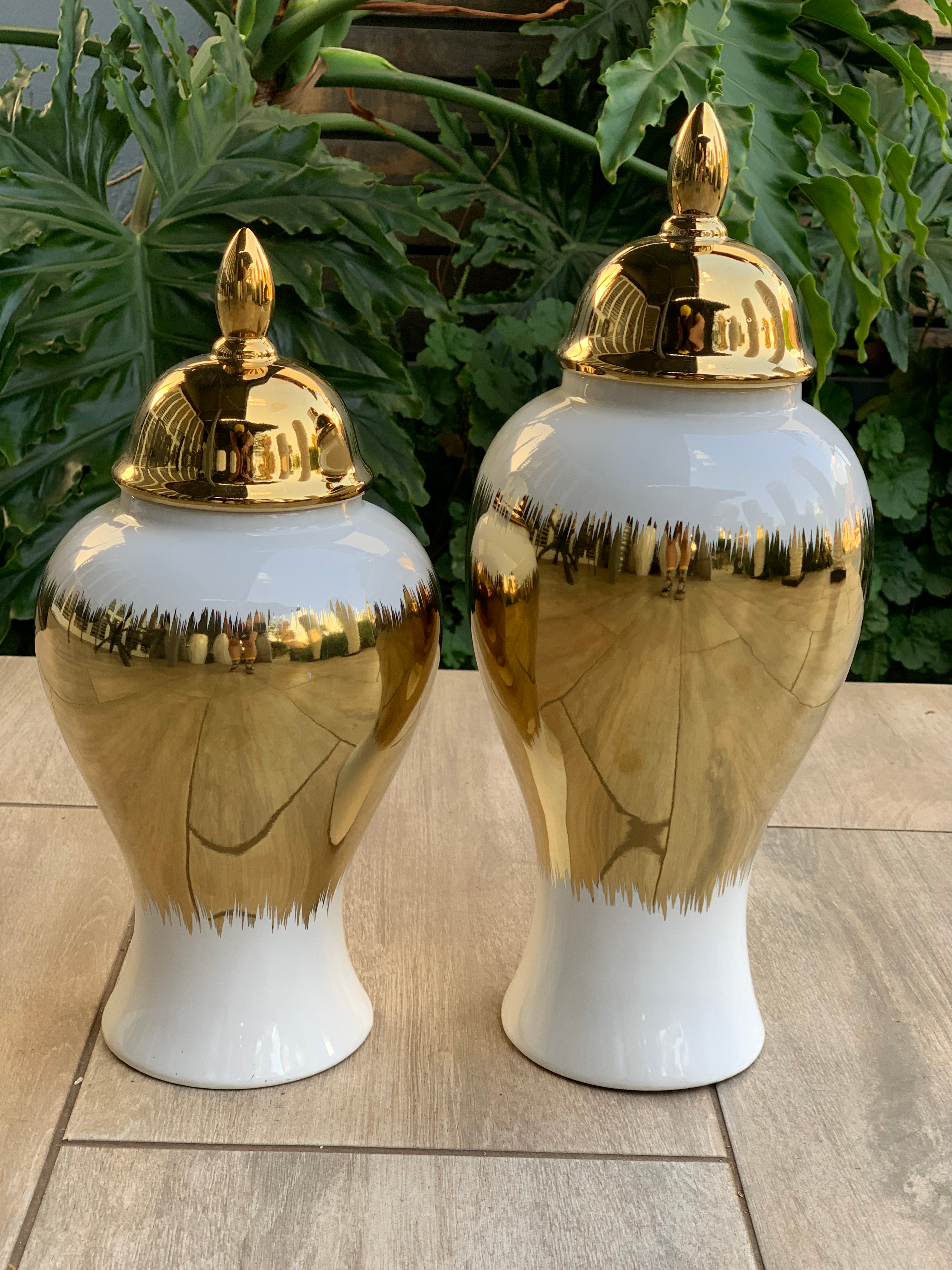 Gold Ceramic Jar