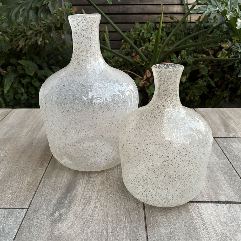 Glass Vase - White