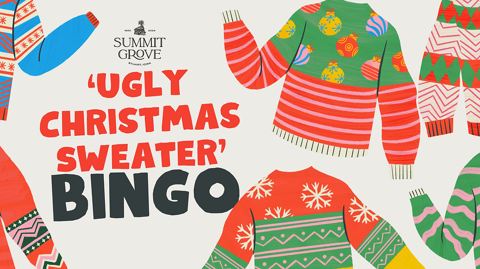 Sunday Funday BINGO + Ugly Christmas Sweater Party