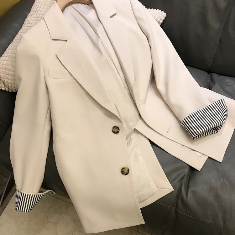 Thumbnail: YiXin Blazers Ladies Women Plain Long Sleeve Double Breasted Blazer Woman Casual