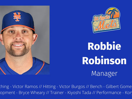 Robbie Robinson named St. Lucie Mets manager