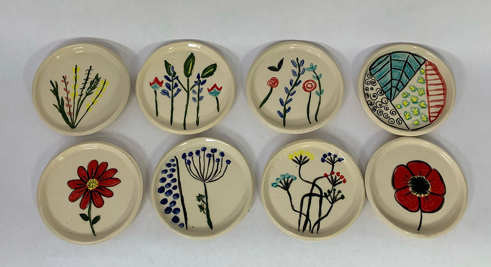 Hand painted small plates