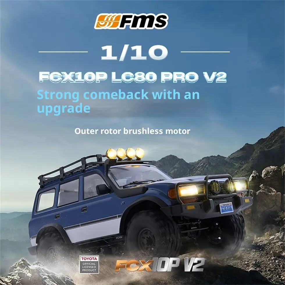 תמונה ממוזערת: FMS 1:10 FCX10 PRO Brushless Toyota Land Cruiser LC80 RS V2