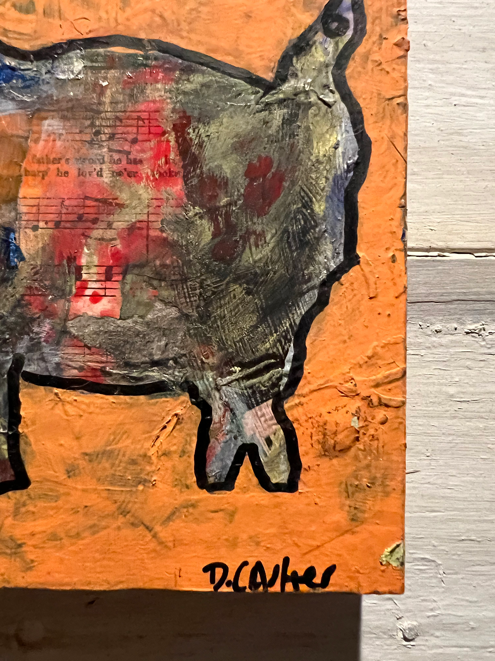 Thumbnail: Happy Pigs In Sunlight  7” x 8” - Every one a little different!