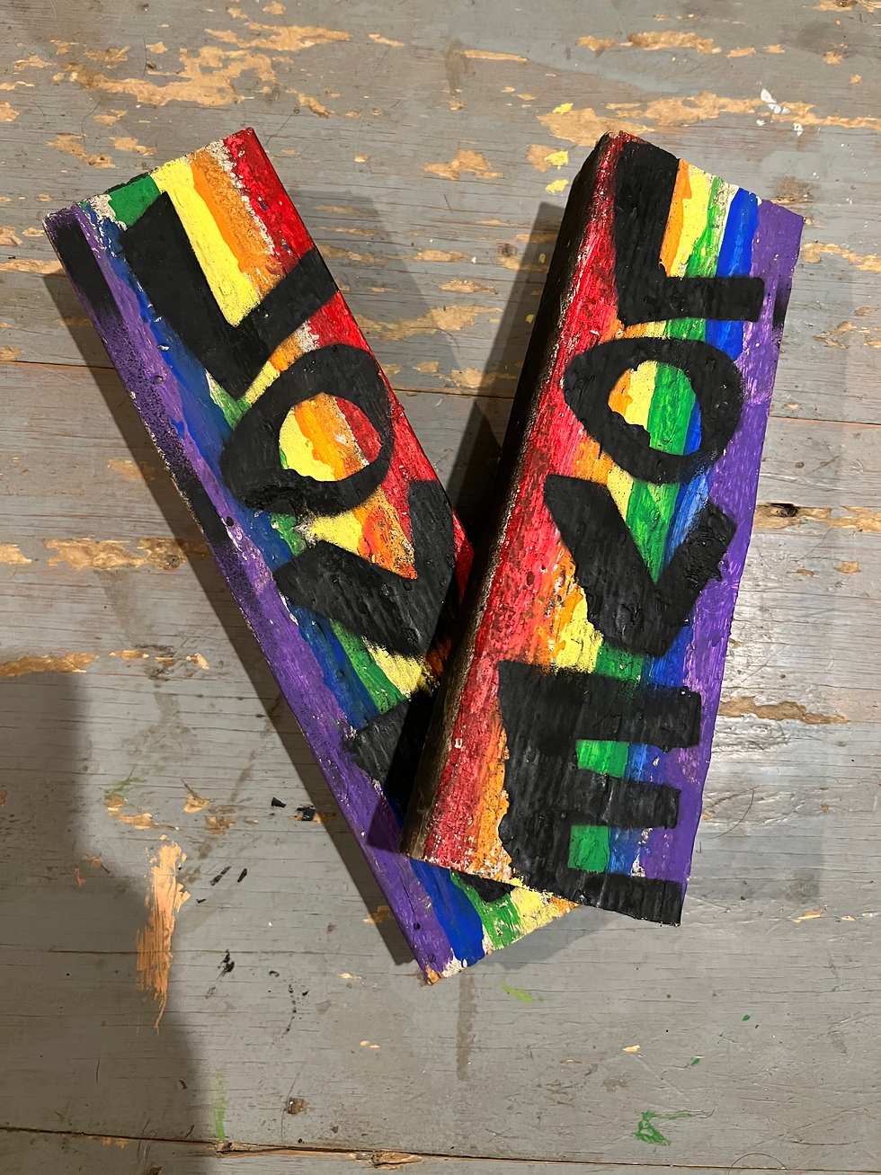 Thumbnail: LGBTQIA Pride “LOVE” signs - every one a little different!