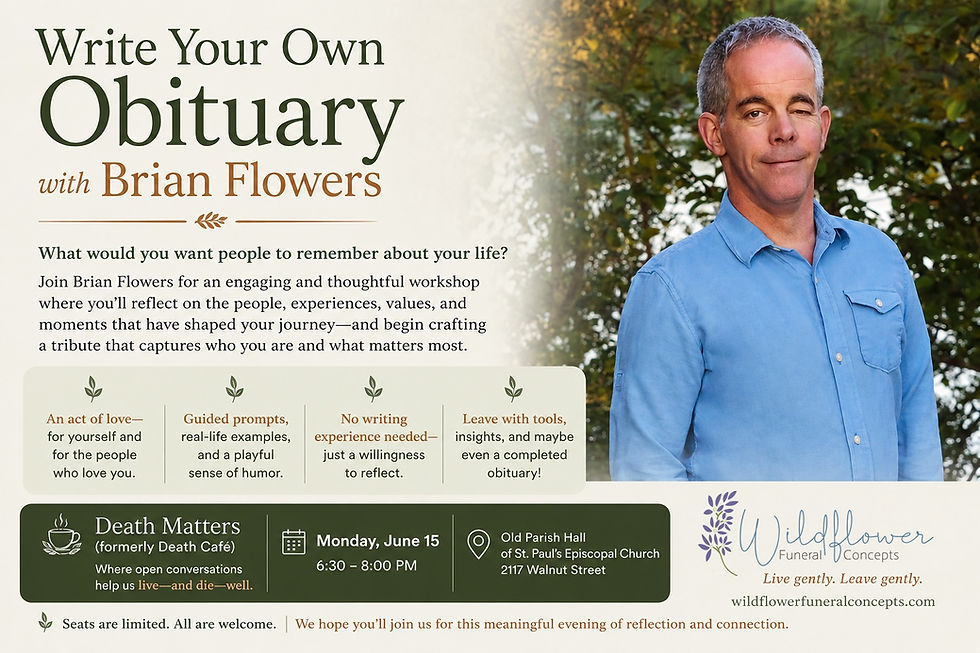 Write Your Own Obituary with Brian Flowers