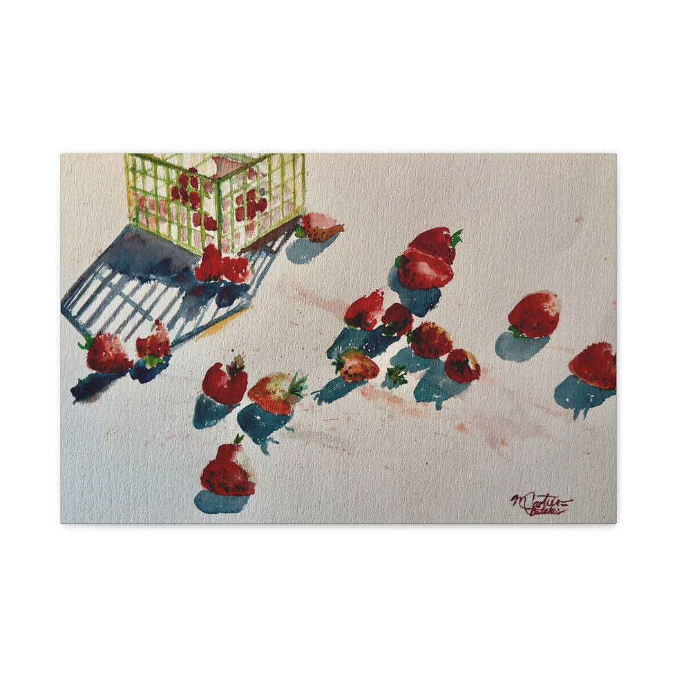 Summer Strawberries - Canvas Print