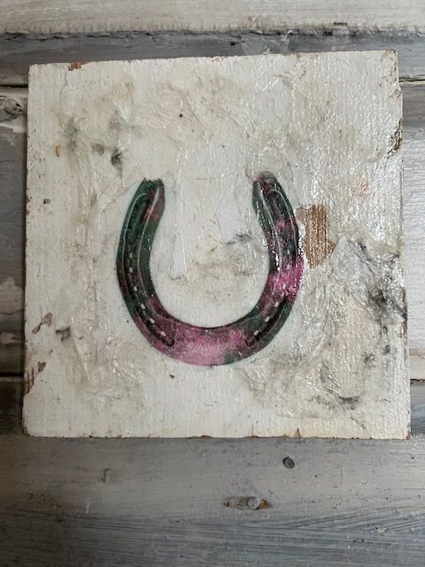"Horseshoe In Pink and Black" - Original Artwork
