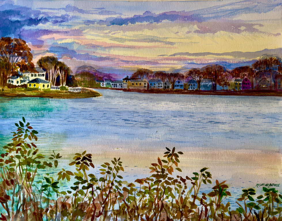 _Morning Magic_ Portsmouth, NH 17_ x 22_ Watercolor