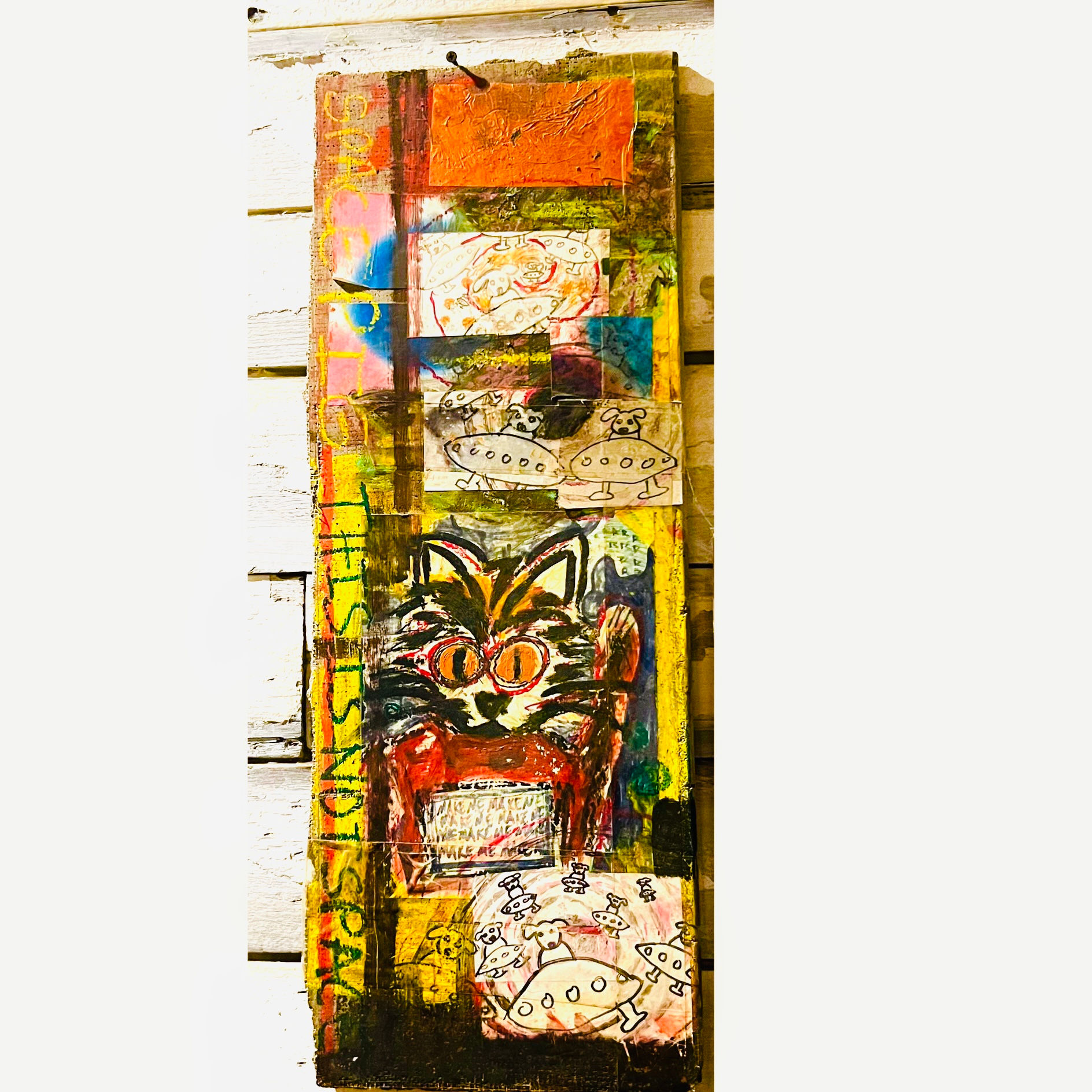 Space Cat And The Intergalactic Pitbull Army (11” x 29”)