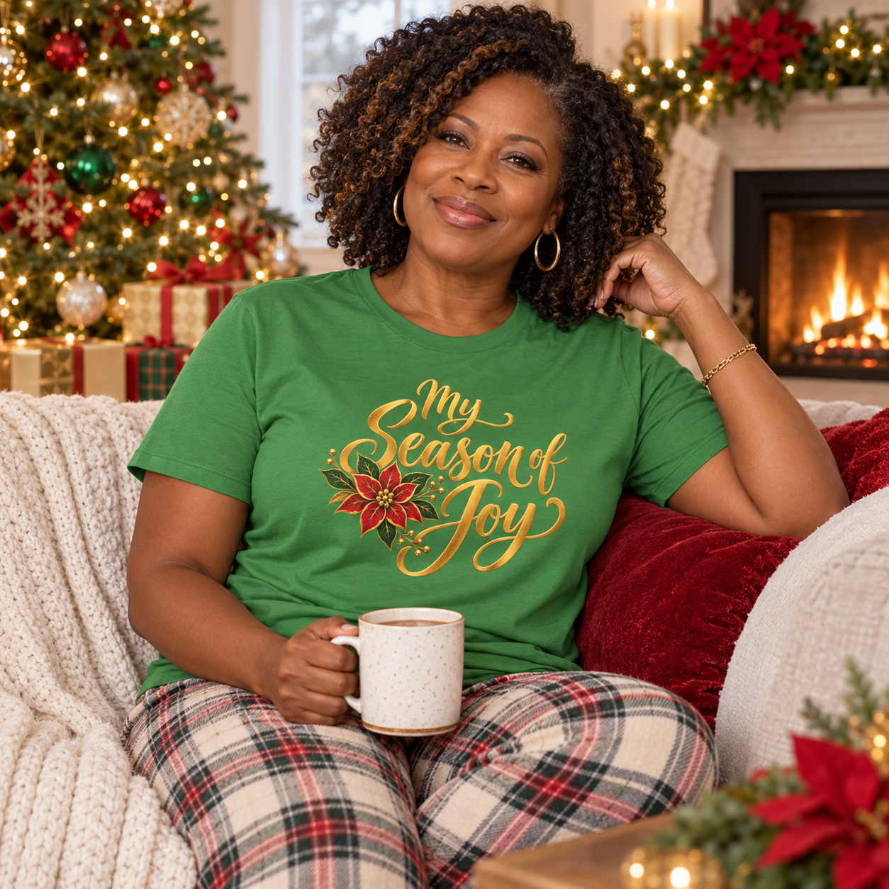 My Season of Joy Tee — Festive Poinsettia Christmas T‑Shirt