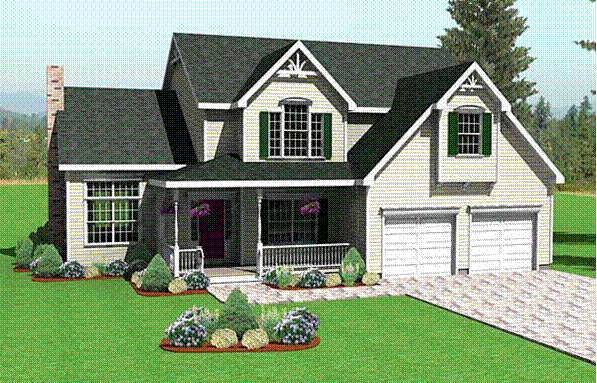 colonial with porch