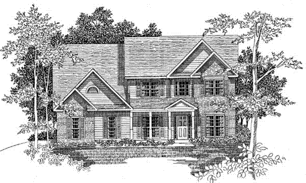 colonial with porch