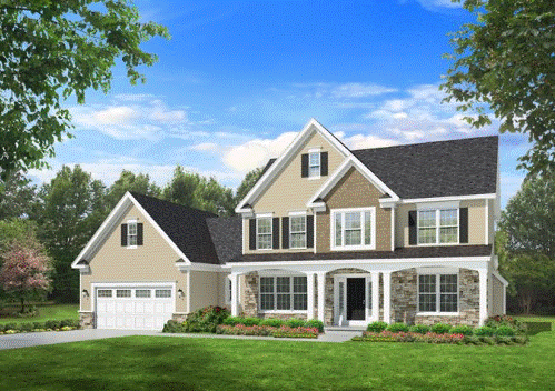 colonial with porch