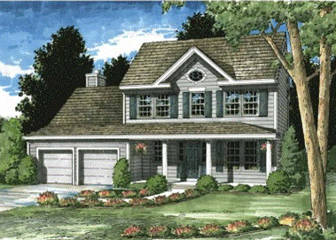 colonial with porch
