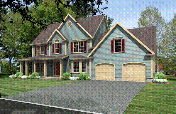 colonial with porch