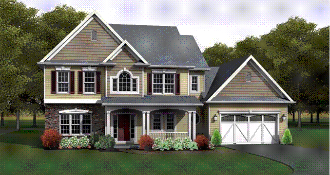 colonial with porch