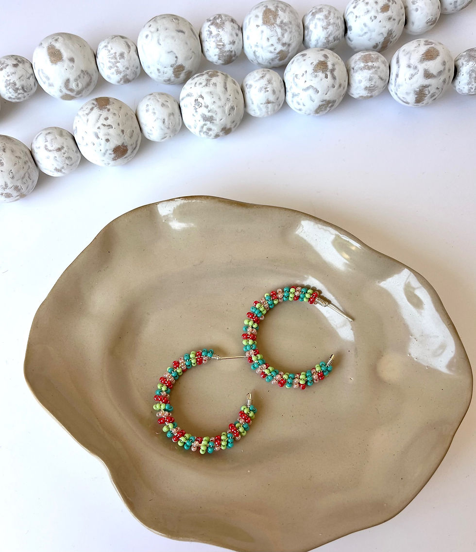 Thumbnail: Circus Beaded Hoops