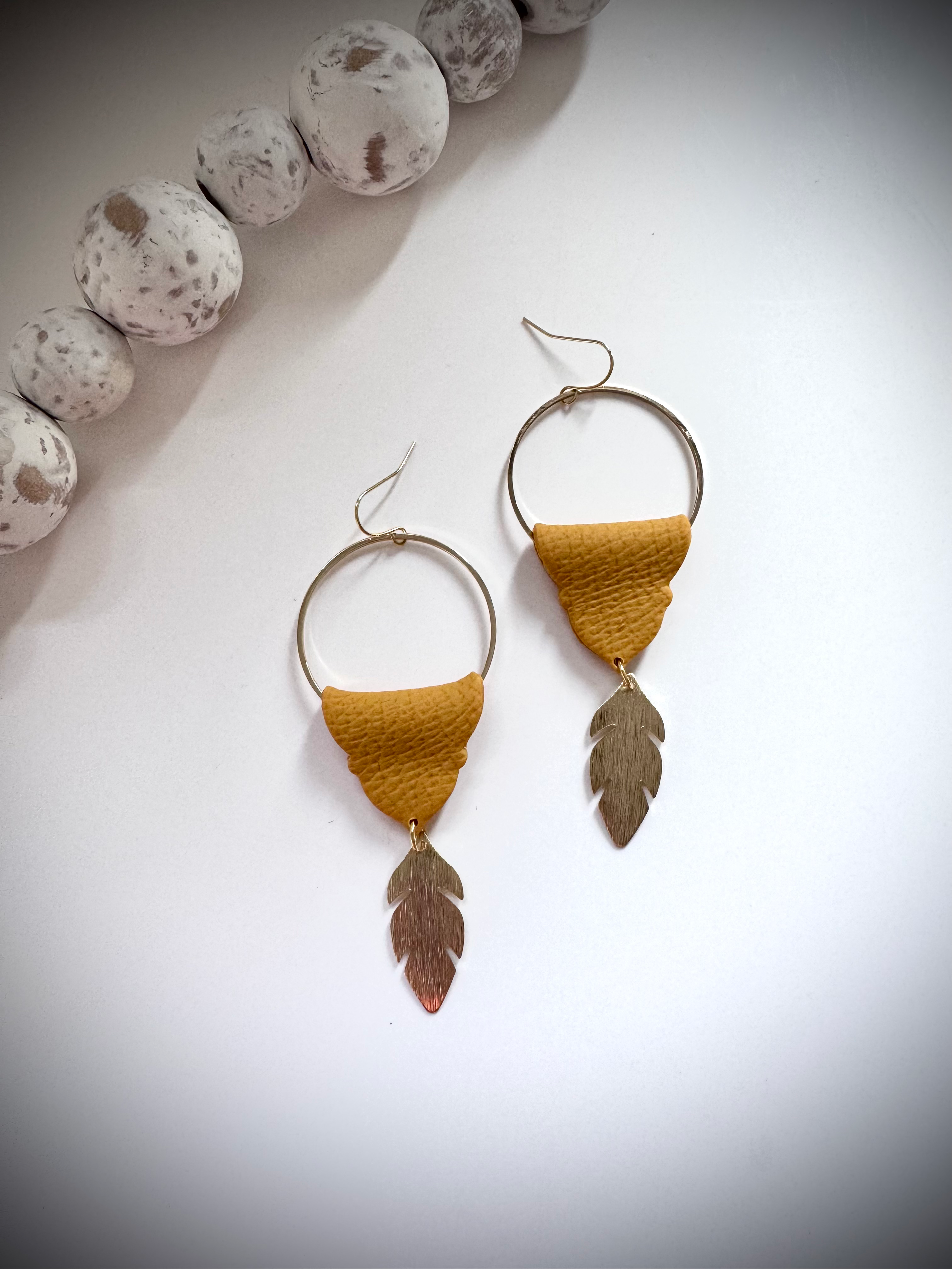 Boho Feather (Mustard) 