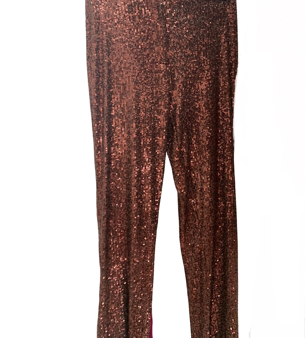 Calças Rectas Lantejoulas