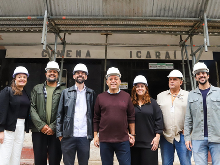 Prefeito de Niterói visita obras de recuperação do Cinema Icaraí