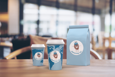 Coffee brand design mockup