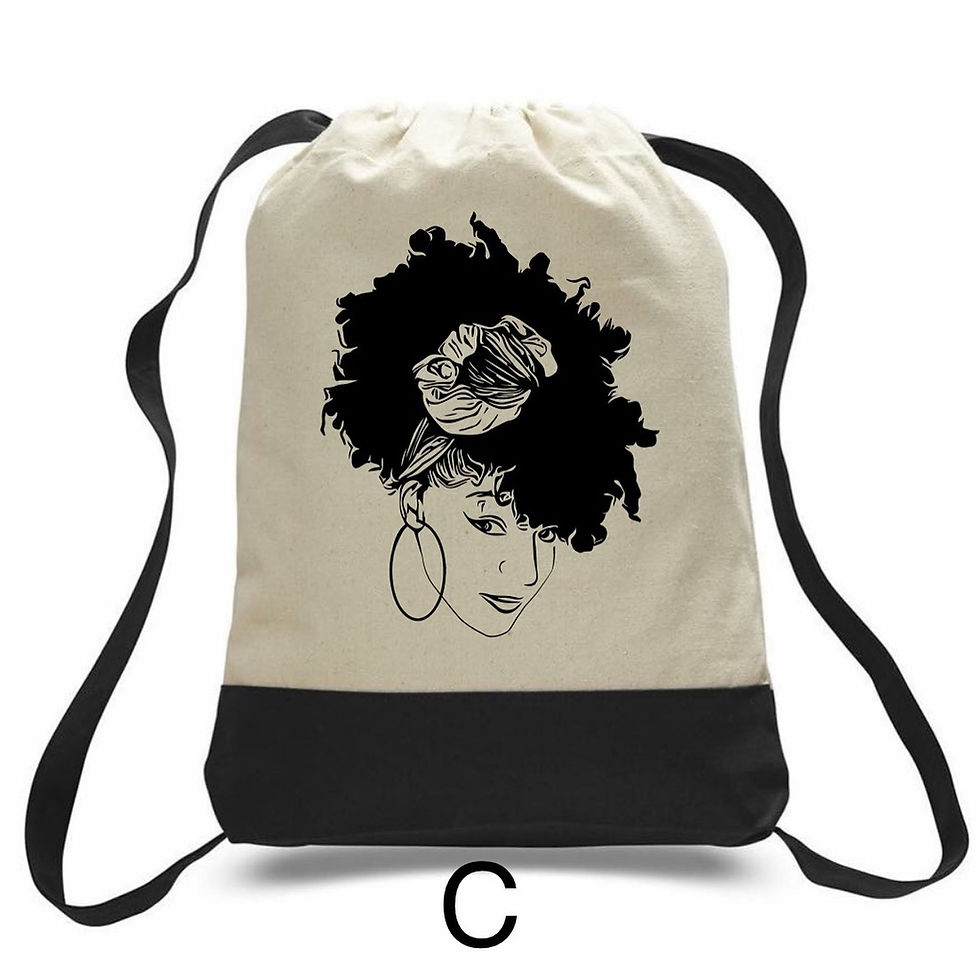 Thumbnail: Natural hair back packs - Afrocentric Backpacks - Curly Hair Backpacks 