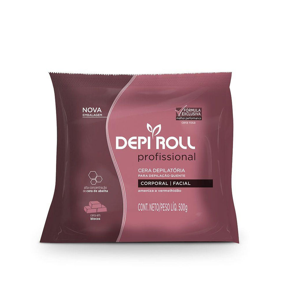 Cera Corporal / Facial Depi Roll Cera Rosa 500g