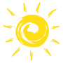 logo soleil, matériel randonnée été