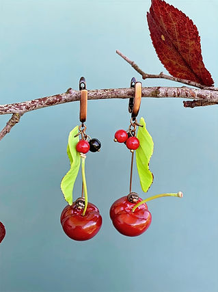 MaryFox Art Cherry earrings