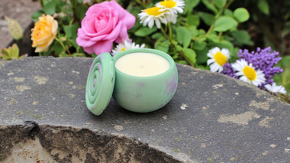 Fresh Eucalyptus 7 oz soy candle in smooth cement jar with refreshing green tone