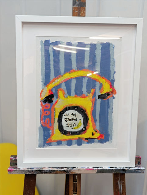 retro phone, Kunst aus Marburg, Kunst kaufen Marburg, Miriam Noah, Künstlerin, retro Kunst