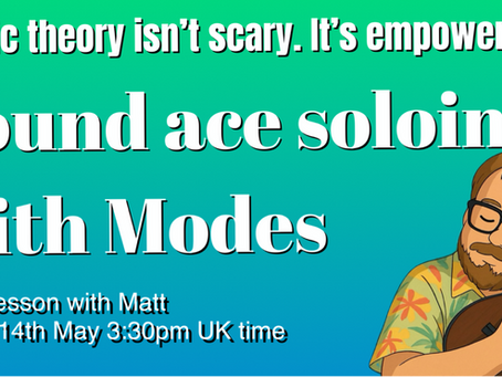 Live Ukulele Lesson - Sound ace soloing with modes. How to master improvising in a simple way.