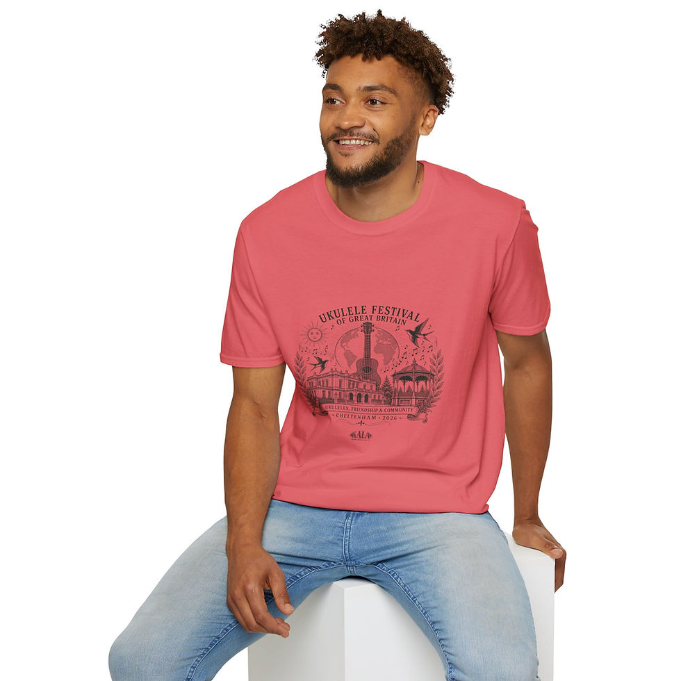 Thumbnail: Ukulele Festival T-Shirt — Town hall and bandstand