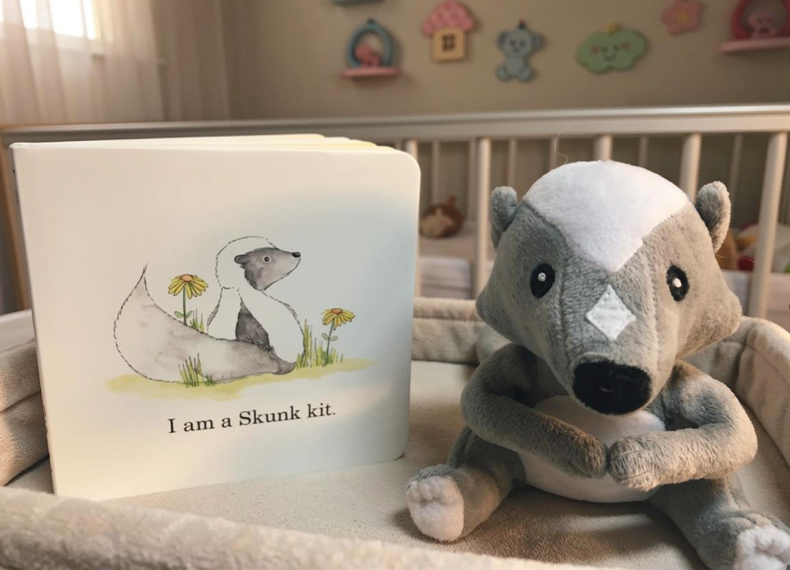Skunk kit plush ( Book sold separately)