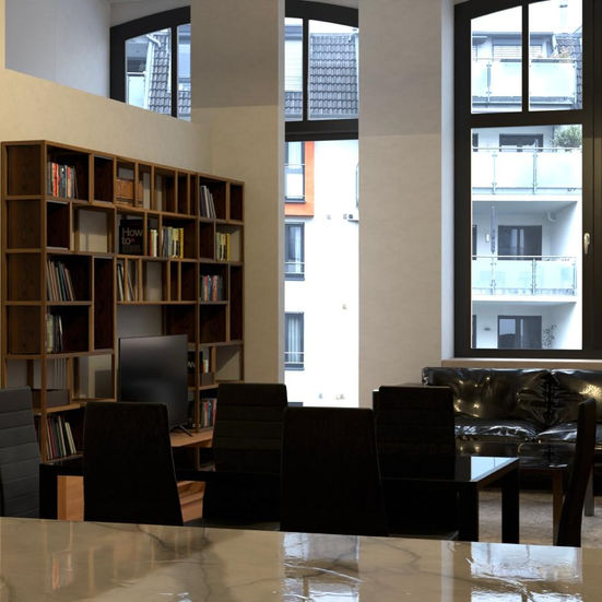 Wohnzimmer, mit Blick aus der Küche