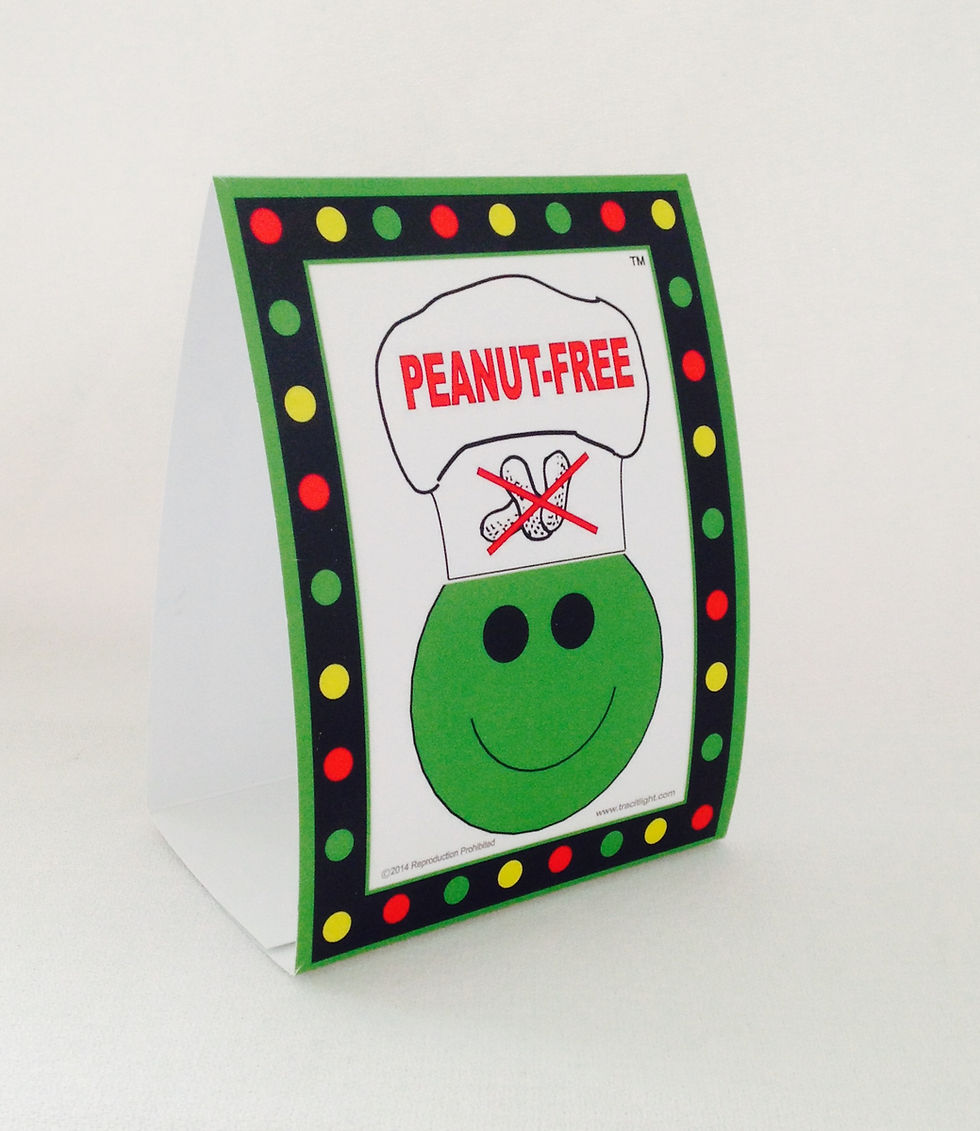 "Peanut-Free" Table Tents