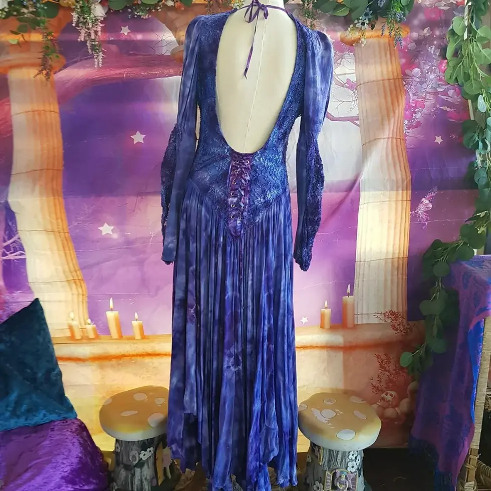 Thumbnail: Vintage tie dye witchy dress 