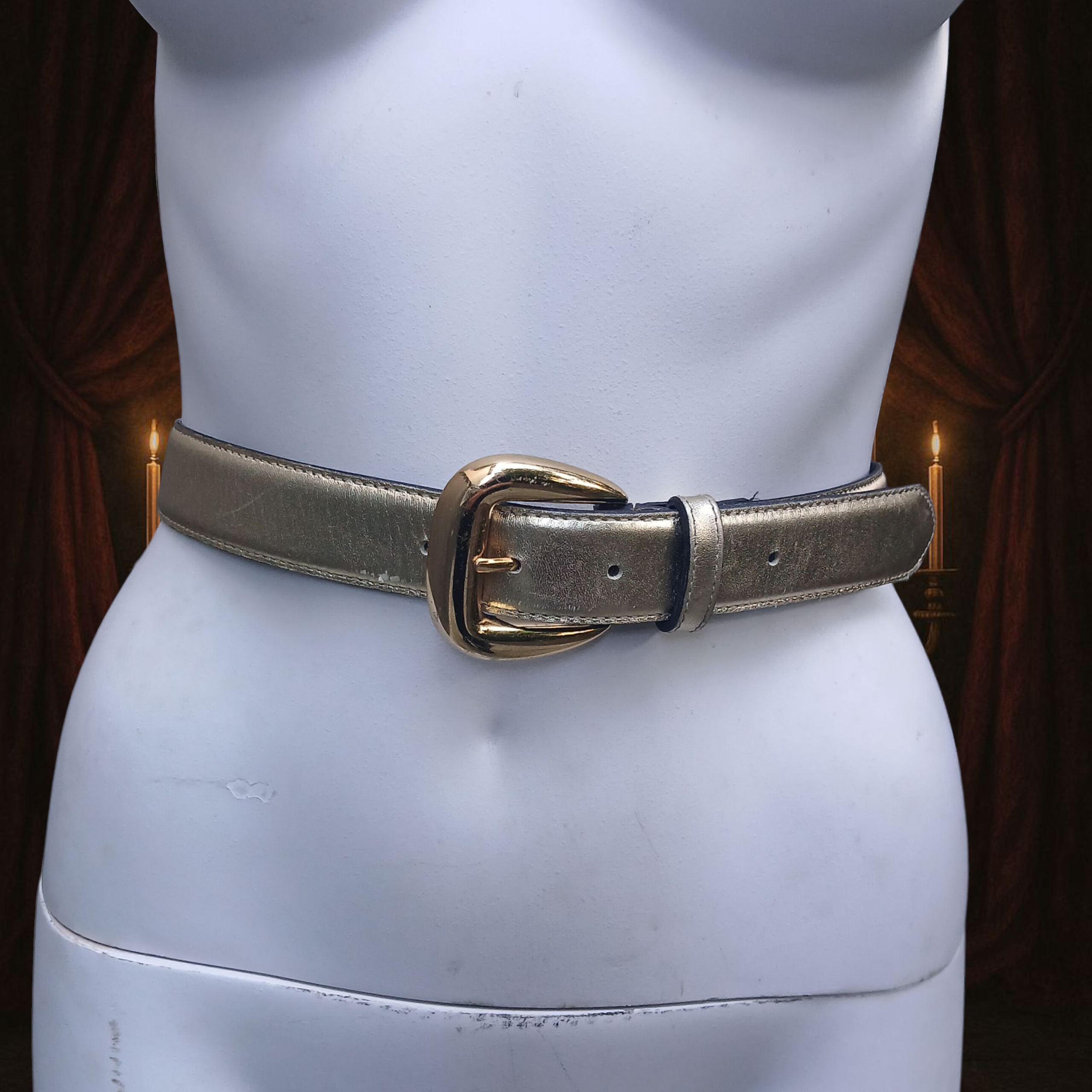 Vintage Gold leather belt