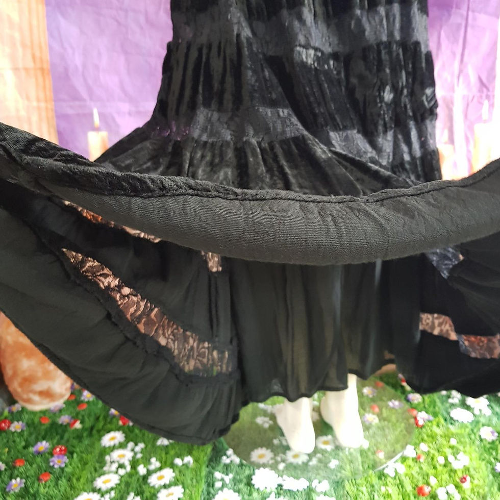 Thumbnail: Vintage Black velvet skirt