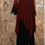 Thumbnail: Vintage 90s Maroon Lace & Black Velvet dress