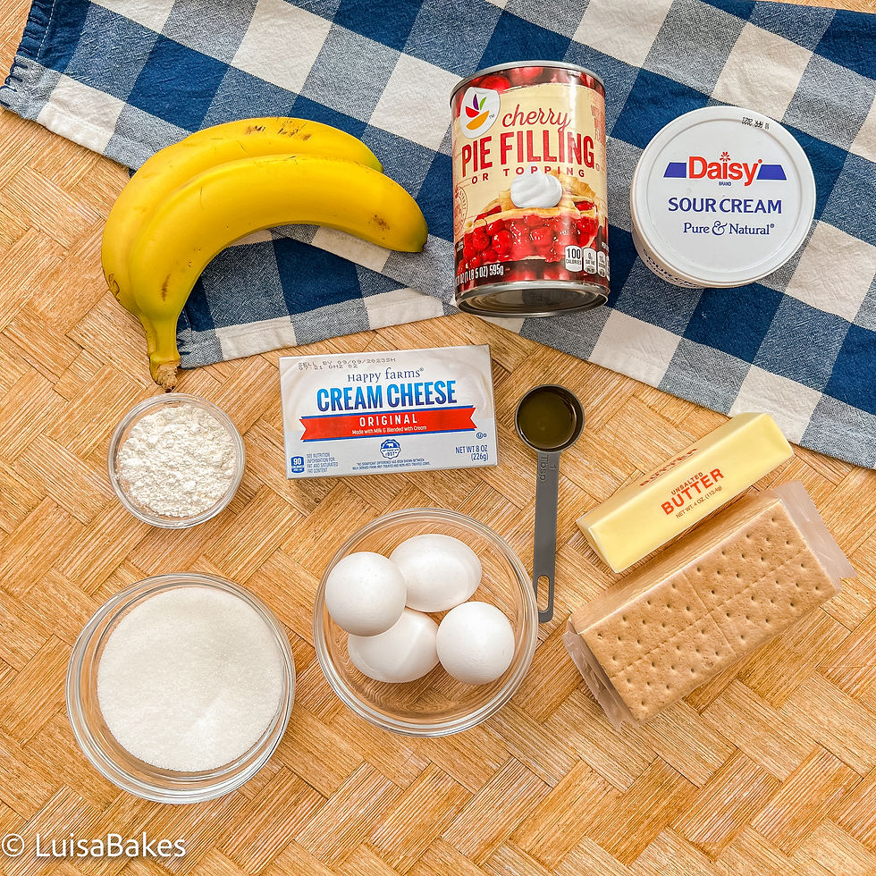 ingredients of Banana pudding cheesecake