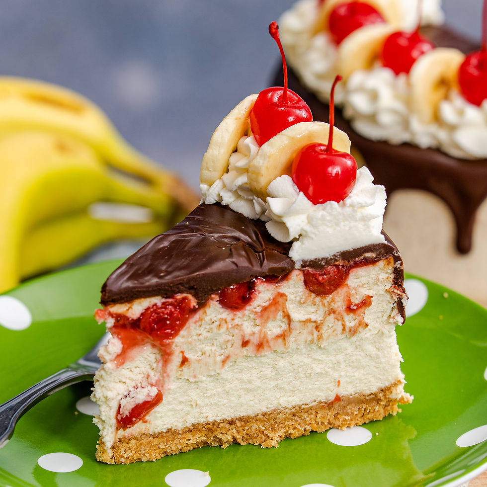 slice of Banana pudding cheesecake