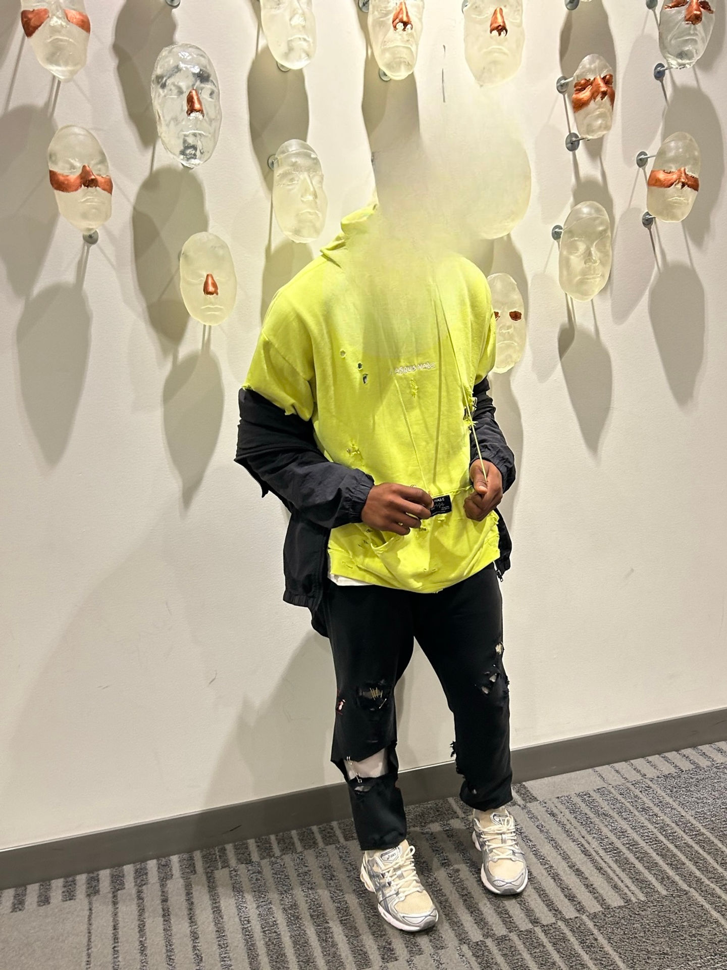 SYBARITE HOODED $WEATSHIRT “HIGH VISIBILITY”