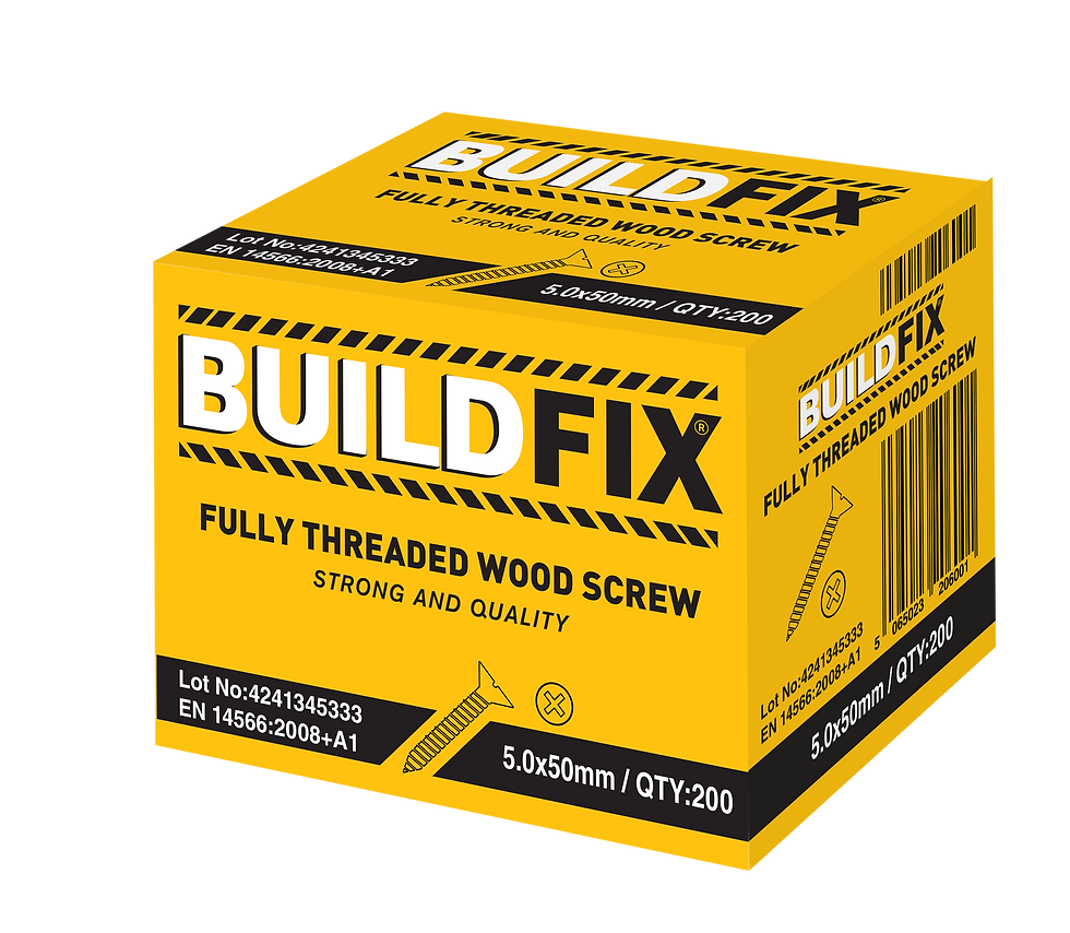 BuildFix 5 x 50mm Fully Threaded Wood Screws packaging