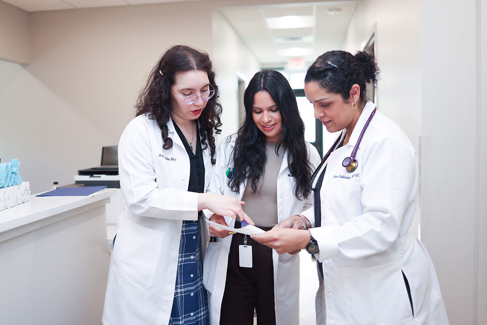 Provider greeting patient at CML Health urgent care walk-in clinic in Charlotte NC for same-day visit