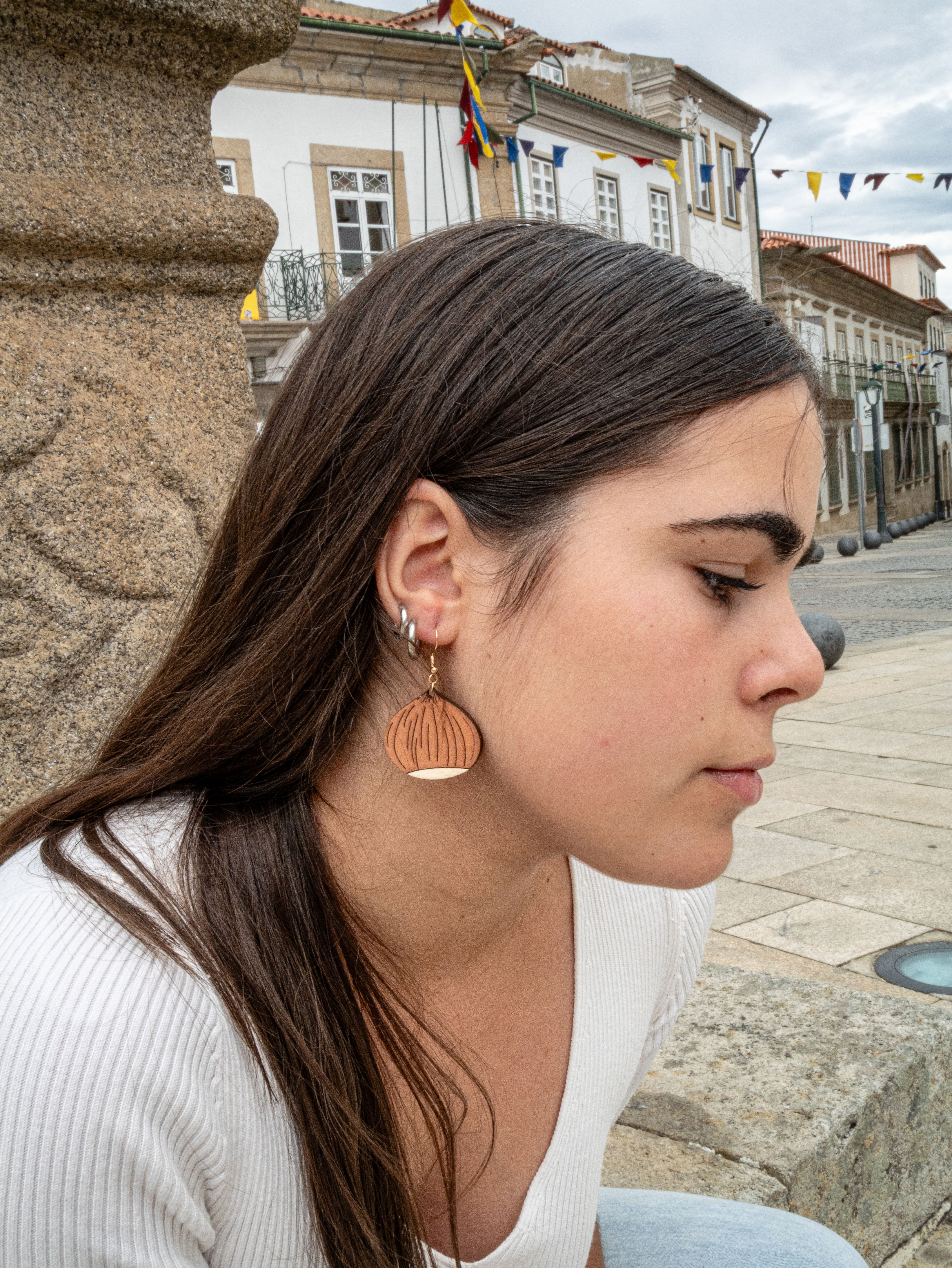 Castanhas cor natural - Colar