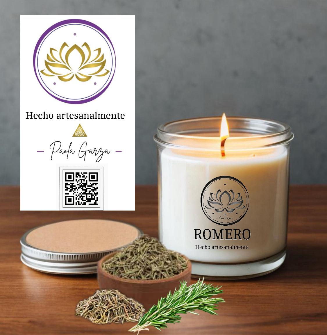 Vela aromática de Romero